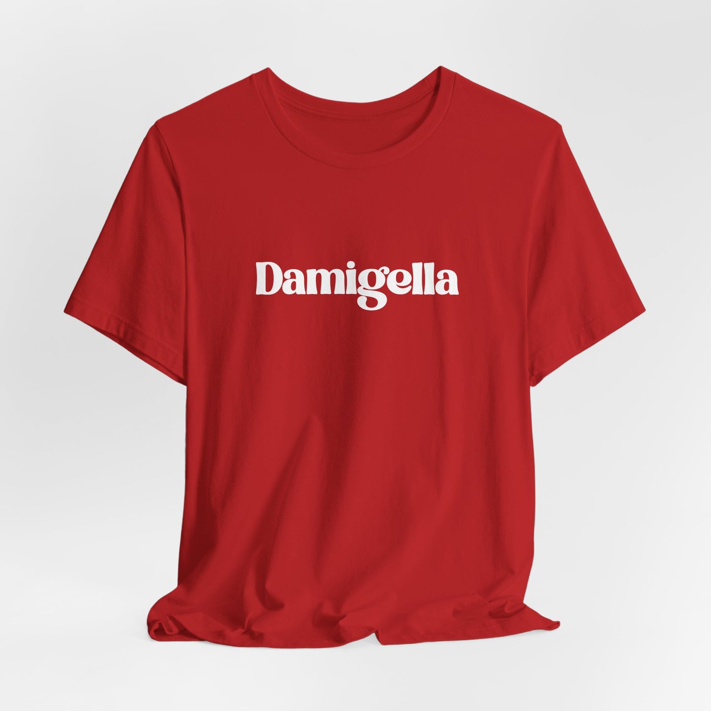 Trendy Unisex Jersey Tee - 'Damigella' Statement Tee for Casual Occasions
