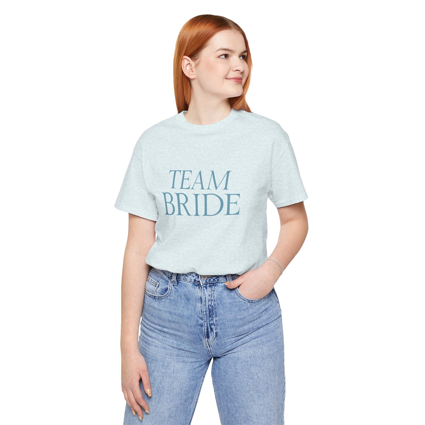 T-shirt Damigella "Team Bride" – Azzurro Ghiaccio | Collezione Elegante | Cin Cin & Co