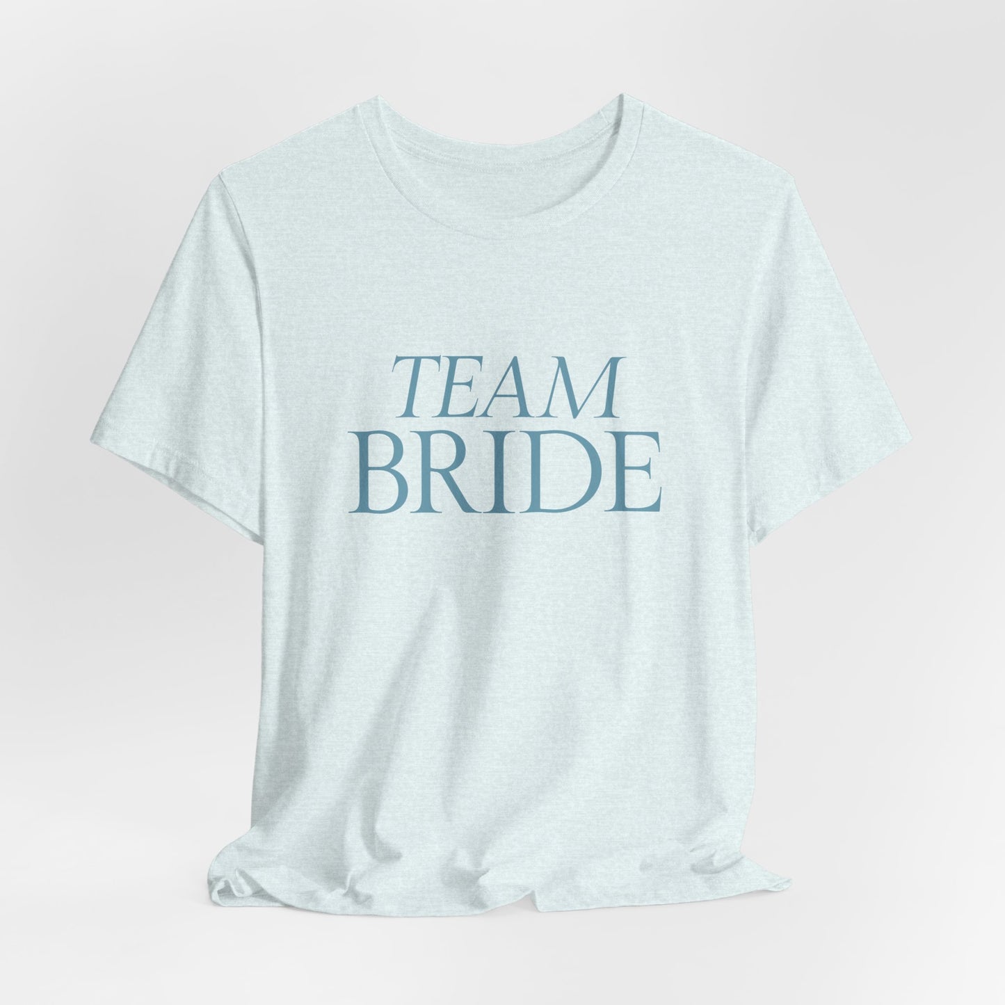 T-shirt Damigella "Team Bride" – Azzurro Ghiaccio | Collezione Elegante | Cin Cin & Co