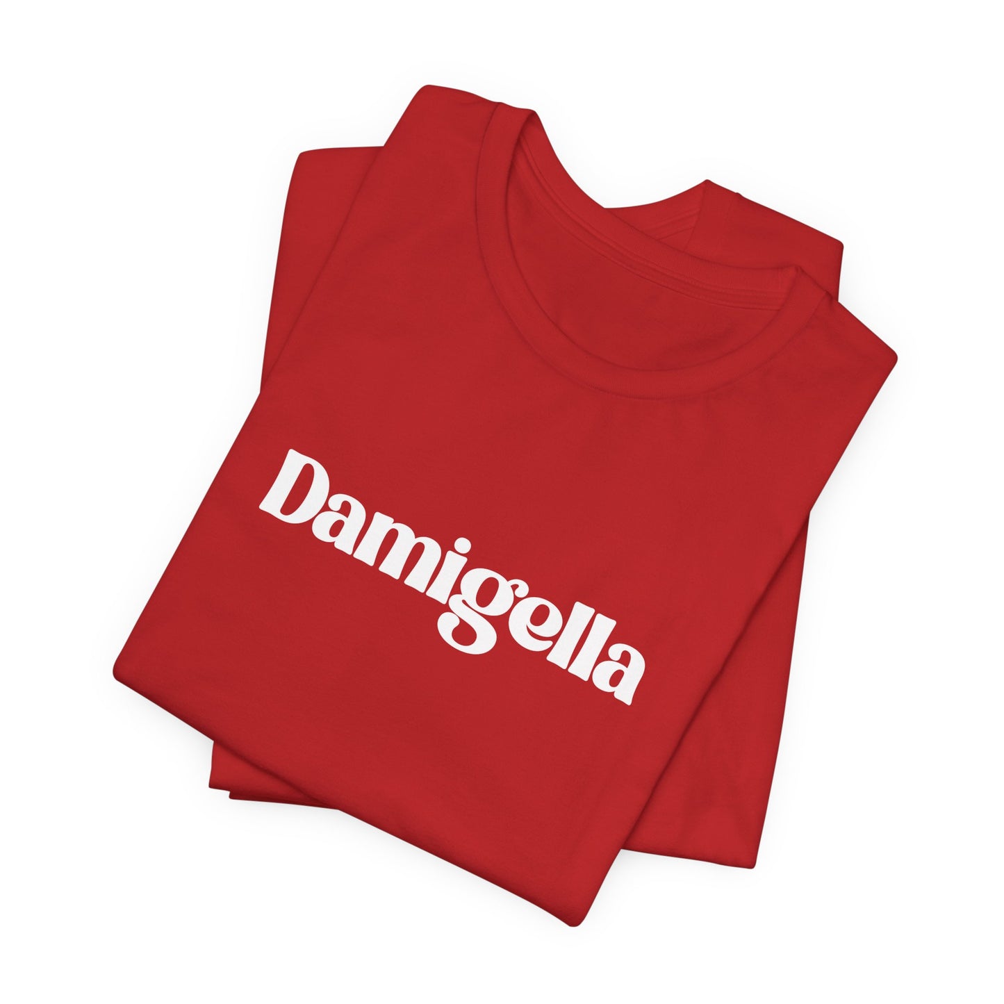 Trendy Unisex Jersey Tee - 'Damigella' Statement Tee for Casual Occasions